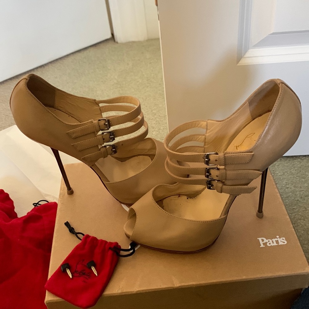 Christian Louboutin 3 Fibbia 120 Calf VIP US size 8.5